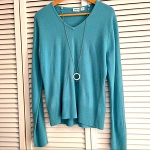 Cato Long Sleeve Sweater Top with Detachable Necklace.